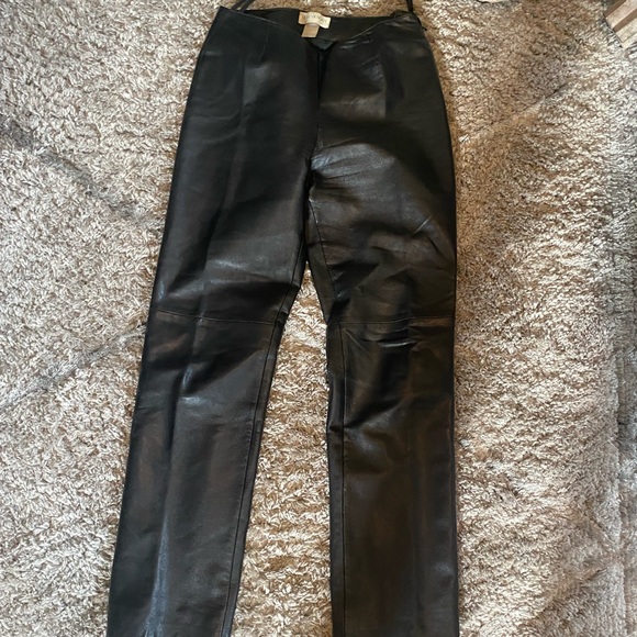 MUST GO 🥳NEW ITEM HUGO BUSCATTI  leather pants 🌸🌸 - Picture 9 of 12